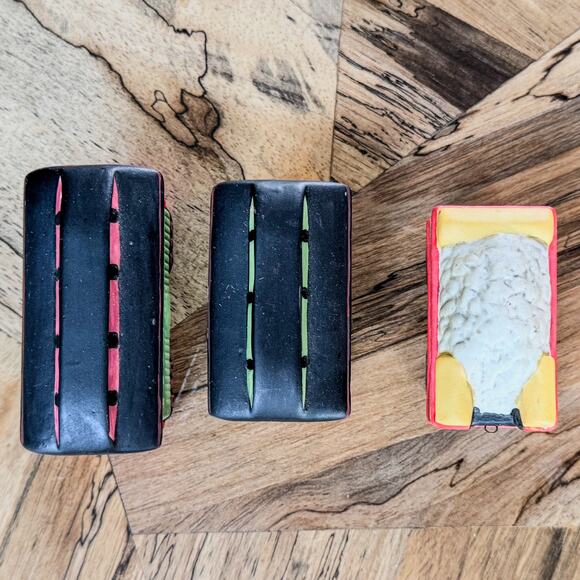 1995 Vintage Christmas Village Ceramic Train Cars by Dayton Hudson, Set of 3 - Picture 7 of 8